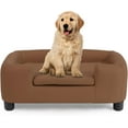 thumbnail image 1 of PRZL 25-Inch Modern Pet Sofa with PU Scratch-Resistant Fabric and Adjustable Legs, Elevated Dog Couch for Small and Medium Dogs, Comfortable Dog Sofa Bed, 1 of 9