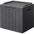 thumbnail image 1 of PRZL 30 Gallon Small Deck Box Outdoor Waterproof Resin Storage Box Lockable Storage Container Outside Package Delivery Box (Gray), 1 of 16