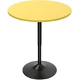 thumbnail image 1 of PRZL 31" Round Bar Table Height Adjustable 26"-35" Pub Table with Enlarged Base for Living Room Patio Bistro, Yellow, 1 of 18