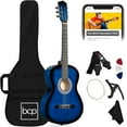 thumbnail image 1 of PRZL 38in Beginner All Wood Acoustic Guitar Starter Kit w/Gig Bag, 6 Picks, Nylon Strings, Strap w/Pick Holder - Blue, 1 of 16