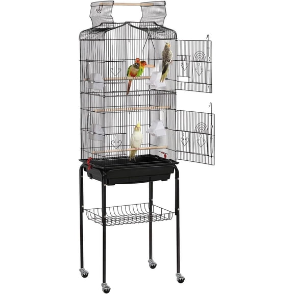X-Large Flight Bird Breeding Breeder Cage With 3/8-inch Bar Spacing for ... - Parrot Maladies Cage With Remote Tray