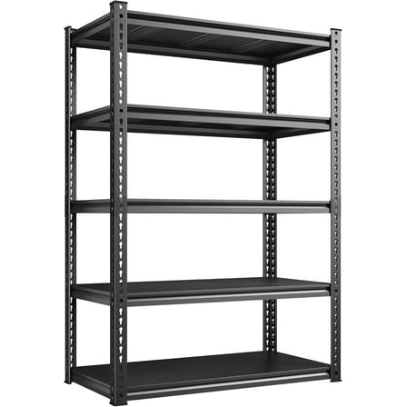 PRZL 72" Garage Shelving,Storage Shelves 2050LBS Heavy Duty Shelving, Adjustable 5-Tier Metal Shelves for Garage, Storage, Basement, Pantry, 72" H*31.5" W*16.5" D