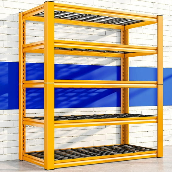 PRZL Garage Shelving Load 3000LBS, 5-Tier Storage Shelves, Adjustable Heavy Duty Metal Shelving Unit for Pantry, Basement, Warehouse, 72" H x 36" W x 16" D