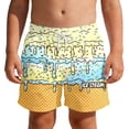 thumbnail image 1 of PRfgtbd Boys Beach Shorts With Gradient Ice Cream Print Summer Lightweight Swim Trunks For Kids Comfortable Fit Bathing Suit Swim Shorts 3-4 Years, 1 of 5