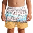 thumbnail image 1 of PRfgtbd Boys Beach Shorts With Gradient Ice Cream Print Summer Lightweight Swim Trunks For Kids Comfortable Fit Bathing Suit Swim Shorts 5-6 Years, 1 of 5