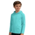 thumbnail image 1 of PRfgtbd Boys Grils Rash Guard Hooded Shirt Boys Long Sleeve Sun Shirts Hoodie Summer Outdoor Sports Casual Tops Kids Breathable Jacket Trendy Clothes Tshirt, 1 of 8