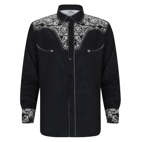PRfgtbd Boys Shirts Western Cowboy Print Shirt Retro Long Sleeve Button Down Shirts Casual Party Tops For Children Holiday Wear Comfy Casual Tshirt
