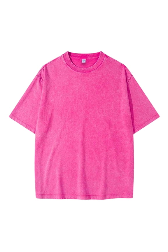 Boys T Shirts Soft Tees Washed Basic Crewneck Tee Shirts For Boys Solid Color Casual Tshirt Tops Comfortable Everyday Wear Versatile Tee Shirts