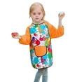 thumbnail image 1 of PRfgtbd Cute Boys Tops Kids Art Smock Shirts Soft Long Sleeves Painting Apron For Children Boys Girls Craft Protective Wear With Pocket Versatile Tees Tops, 1 of 6