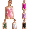 thumbnail image 1 of PRfgtbd Girl Swimsuit One Piece Bathing Suits For Girls Contrasting Colors Adjustable Straps Padded Swimwear Teens Summer Beach Swimsuits 13-14 Years, 1 of 4