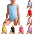 thumbnail image 1 of PRfgtbd Girls One Piece Swimsuit Solid Color Bathing Suit For Kids Swimwear Summer Beach Pool Wear Breathable Comfortable Fit Swimsuits 9-10 Years, 1 of 4