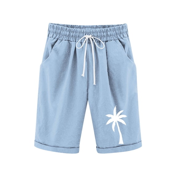 PRfgtbd Girls Shorts Summer Knee-Length Long Shorts Kids Girls Bermuda Shorts Elastic Waist Casual Beach Pants With Pockets Bottoms 12-13 Years