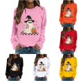 thumbnail image 1 of PRfgtbd Halloween Sweatshirt for Women Ghost Pumpkin Long Sleeve Crewneck Sweatshirts Graphic Pullover Tops Fall Clothes, 1 of 5