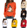 thumbnail image 1 of PRfgtbd Halloween Sweatshirt for Women Ghost Pumpkin Long Sleeve Crewneck Sweatshirts Graphic Pullover Tops Fall Clothes, 1 of 5