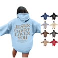 thumbnail image 1 of PRfgtbd Hoodies for Women Autumn Winter Hoodie Sweatshirts Letter Print Long Sleeve Hooded Pullover Lightweight Cozy Tops with Pocket, 1 of 6