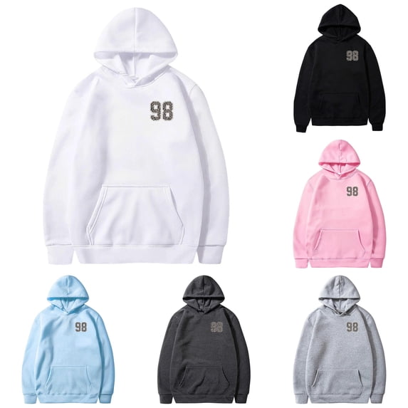 PRfgtbd Hoodies for Women Casual Hooded Sweatshirts Pullover Long Sleeve Tops Loose Fashion Sweatshirt Fall Winter Clothes