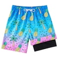 thumbnail image 1 of PRfgtbd Ice Cream Shorts Boys Swim Trunks With Compression Liner Summer Swim Shorts Comfortable Casual Bathing Suit Beach Shorts Swimsuit 9-10 Years, 1 of 2