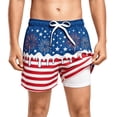 thumbnail image 1 of PRfgtbd Patriotic Boys Swim Trunks Independence Day Striped Print Swimwear Quick Dry Swimming Shorts Kids Bathing Suit Summer Beach Shorts 7-8 Years, 1 of 4