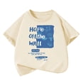 thumbnail image 1 of PRfgtbd School Shirt for Kids Boys Short Sleeve Casual Tee Shirts Summer Graphic Print T-Shirts Round Neck Tees Tops Blouse Fashion Tshirts 2-3 Years, 1 of 4