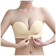 thumbnail image 1 of PRfgtbd Soft Bras for Women Strapless Push Up Bra Wireless Comfort Padded Bralette Seamless Non- Tube Top Bandeau Bra Dress Stylish Tshirt Bras, 1 of 4