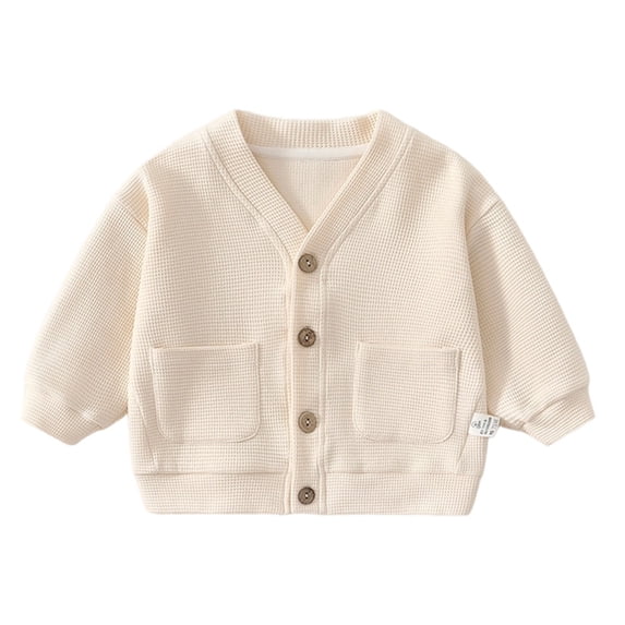 PRfgtbd Toddler Boys Cardigan Long Sleeve Knit Pullover Sweater Tops Kids Comfortable Button Down Cardigans Solid Color Casual Outerwear Regular-Fit Tee Shirt