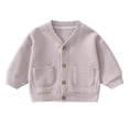 thumbnail image 1 of PRfgtbd Toddler Boys Cardigan Long Sleeve Knit Pullover Sweater Tops Kids Comfortable Button Down Cardigans Solid Color Casual Outerwear Versatile Tee Shirts, 1 of 3
