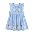 thumbnail image 1 of PRfgtbd Toddler Girl Dress Girls Summer Dresses Easter Cartoon Applique Short Sleeve Casual T-Shirt Dress Kids Sundress Party Daily Wear Stylish Dresses, 1 of 7