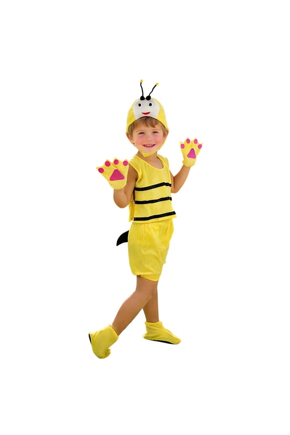 Toddler Girls Outfits Sleeveless Tank Tops And Shorts Cartoon Bee Shaped Holiday Party Performance Outfits Children's Clothes Stylish Clothing Sets