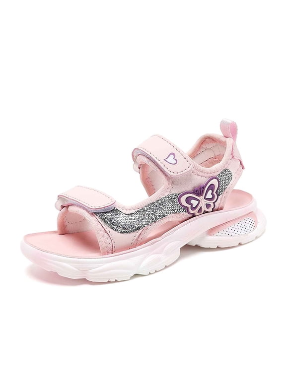 Trendy Girls Sandals Open-Toe Summer Sport Sandals For Children Outdoor Casual Wear Daily Comfort Athletic Lightweight Shoes 10.5-11 Years