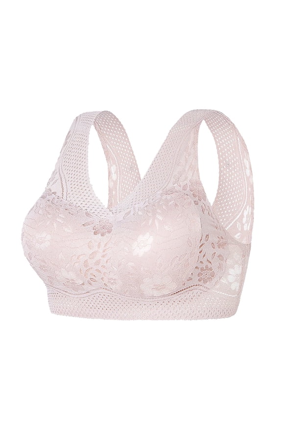 Wireless Bras for Women Summer Ice Silk Seamless Beauty Back Bra Gathers No Underwire Wipe Bra Lace Brasieres Chest Wrap Sports Vest Comfy Tshirt Bras