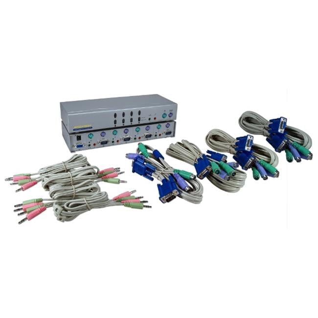 PS-2 4Port KVM Audio Premium Autoswitch with Combo Cable