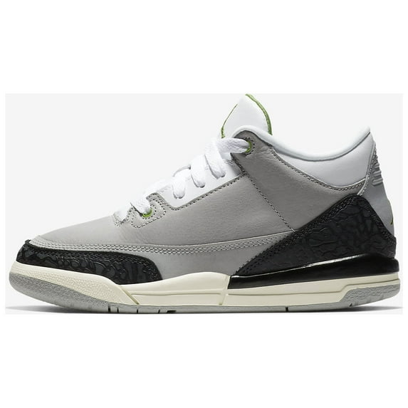 Jordan 3 Retro Little Kid's Shoes Light Smoke Grey/Chlorophyll/Black 429487-006