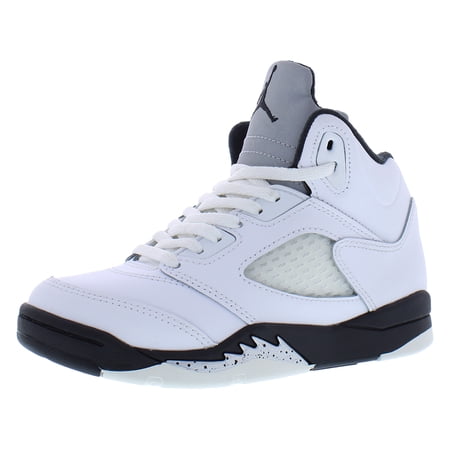 Nike Jordan 5 Retro PS Boys Shoes Size 2, Color: White/Black/Sail