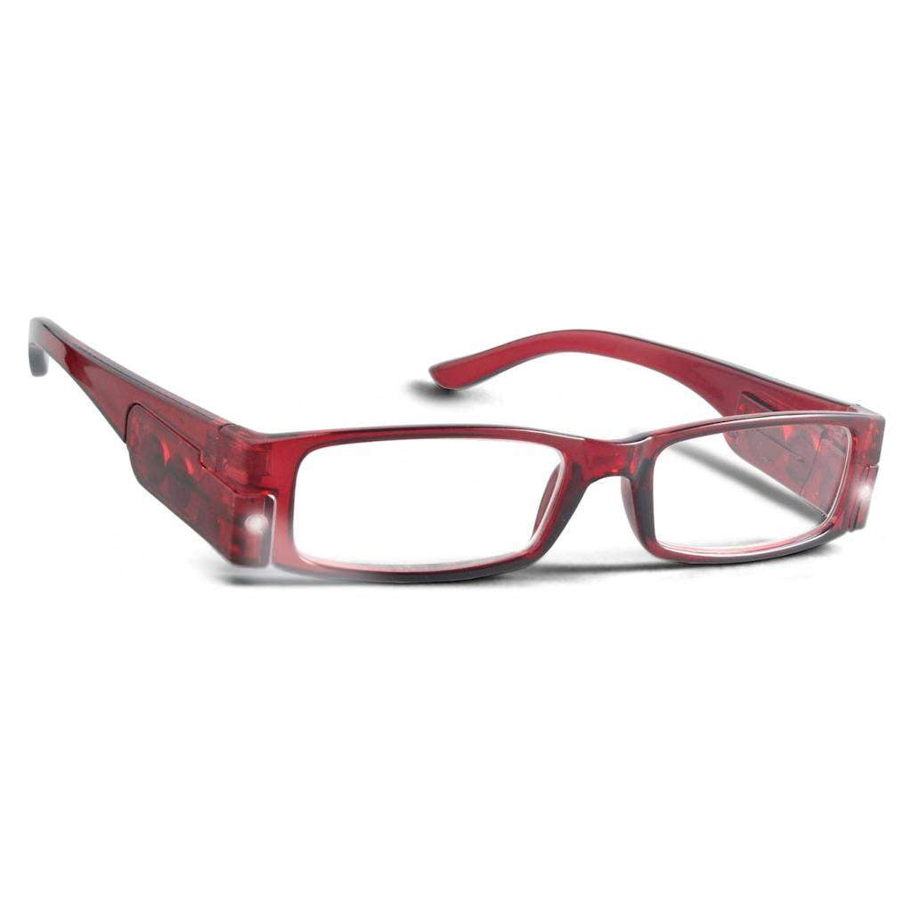 PS Designs 02129 - Cranberry - 1.75, Bright Eye Readers (PRG6-1.75) 1.75 Magnification LED Reading Glasses