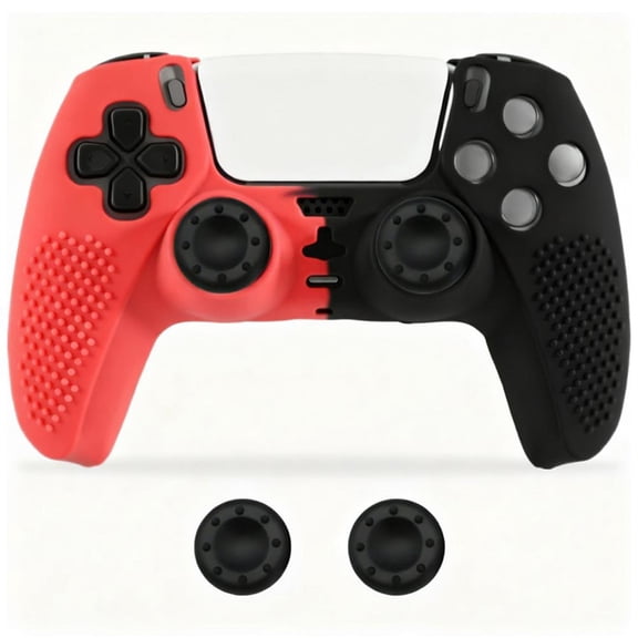 PS Five Controller Skin, Anti-Slip Soft Silicone Protective Cover Case, for 5 Controller Grip Accessories