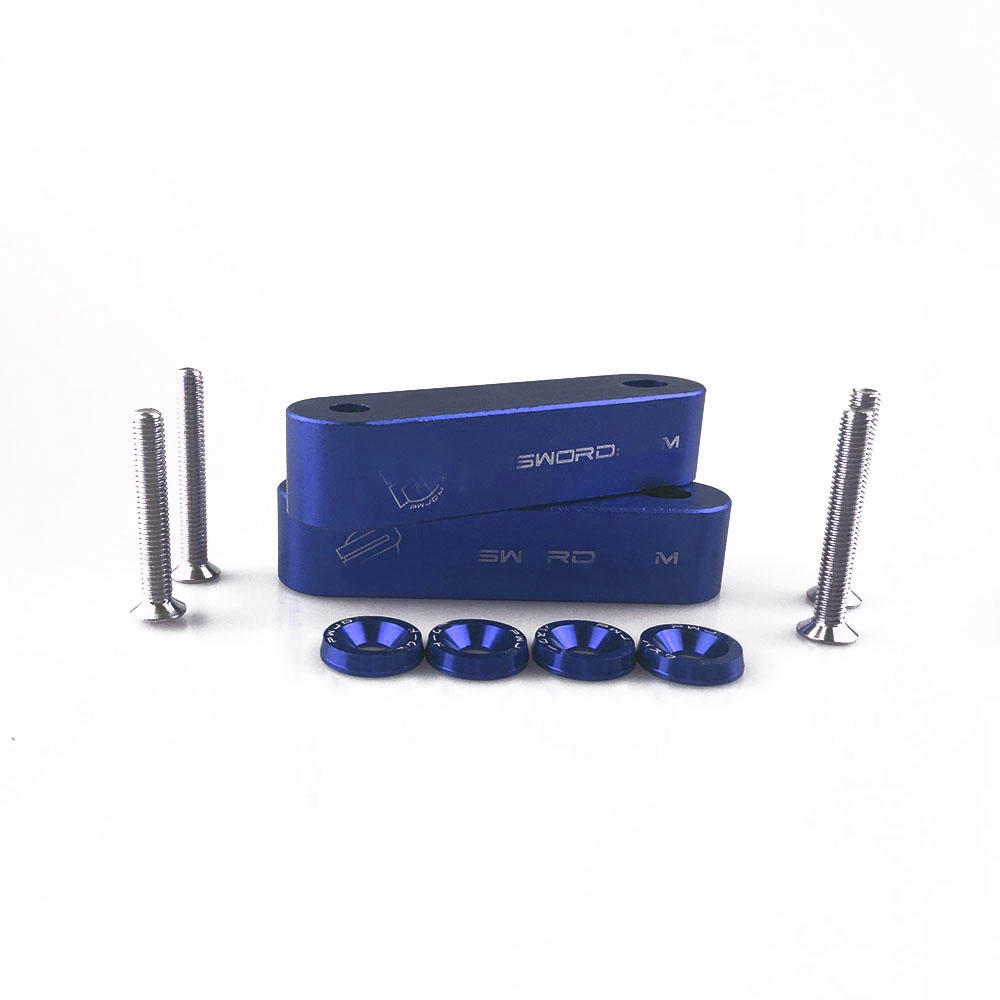 Black JDM Billet Aluminum Hood Riser Spacer Kit – Fits 88-00 Civic / 90-01 Integra