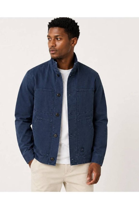 PS Paul Smith logo-patch cotton utility jacket Size Large