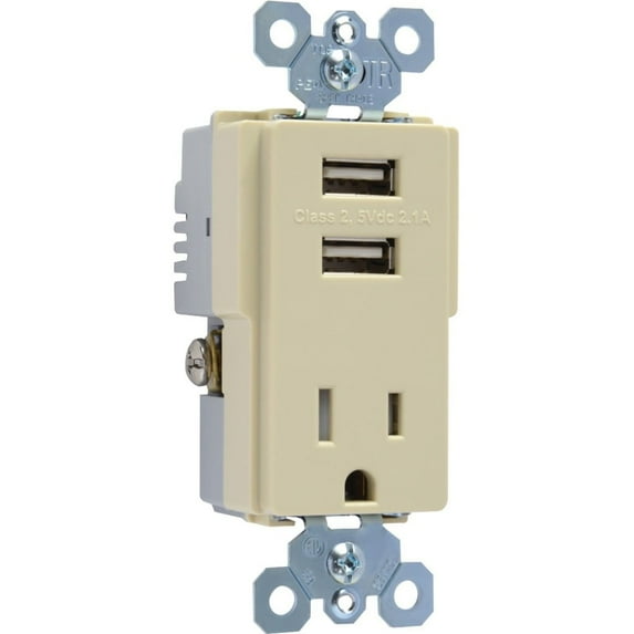 PS USB Tamper Resist Recp Ivry