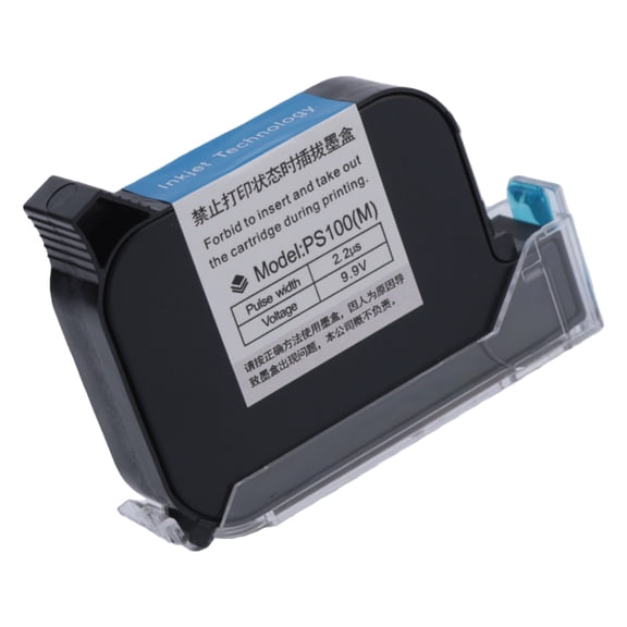 PS100 Black Inkjet Cartridge For Handheld Printers, Quick Dry and Strong Adhesion Multiple Surfaces Compatible