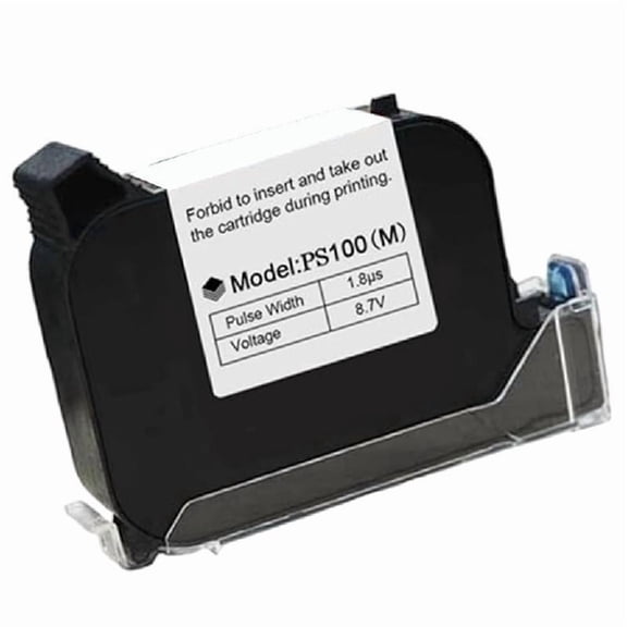 PS100(M) Quick Dry Black Ink Cartridge for Handheld Inkjet Printer Black