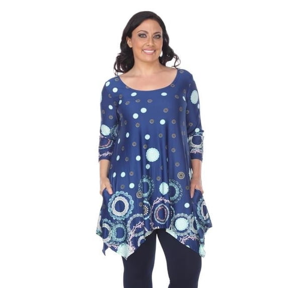 PS1301-49-2XL Plus Size Erie Tunic Royal Blue, 2XL