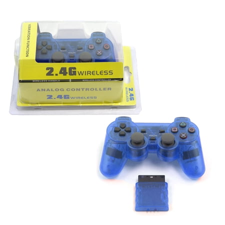 PS2 2.4 GHz Wireless OG Controller Pad - Clear Blue (Hexir)