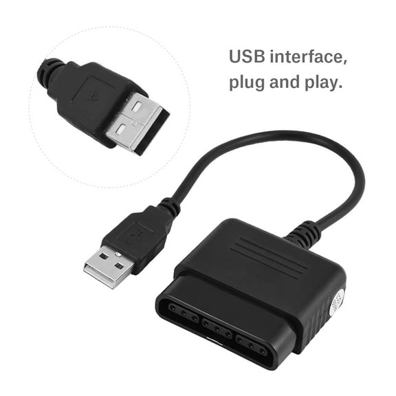 PS2 Controller To USB Adapter Converter Cable, Compatible With PS1/PS2 Controller Gamepad To PS3/PC Controller