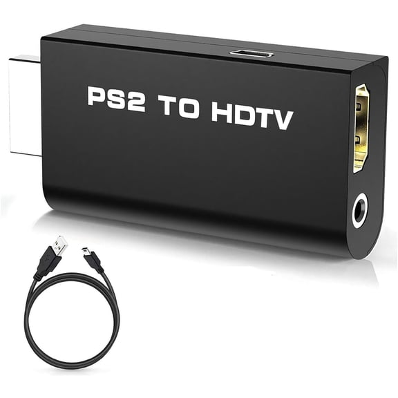 PS2 to HDTV Converter Adapter with 3.5mm Audio Output, HD Link Cable for PlayStation 2 ,Compatible with SCPH-1xxxx/3xxxx/5xxxx/7xxxx, Plug & Play for HDTV/Monitor – Not for SCPH-9000x