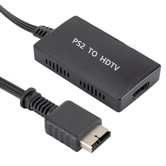 PS2 to HDMI-compatible Converter Plug And Play Connect to Modern TV HD Link Cable No Need Drivers Black Color HDMI-compatible Cables for Playstation 2