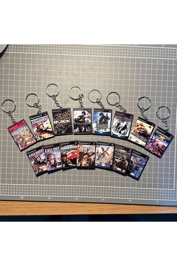 PS2 Shooter Game Keychains & Magnets | Handmade Gamer Gifts | Water and Scratch Resistant (1 keychain)