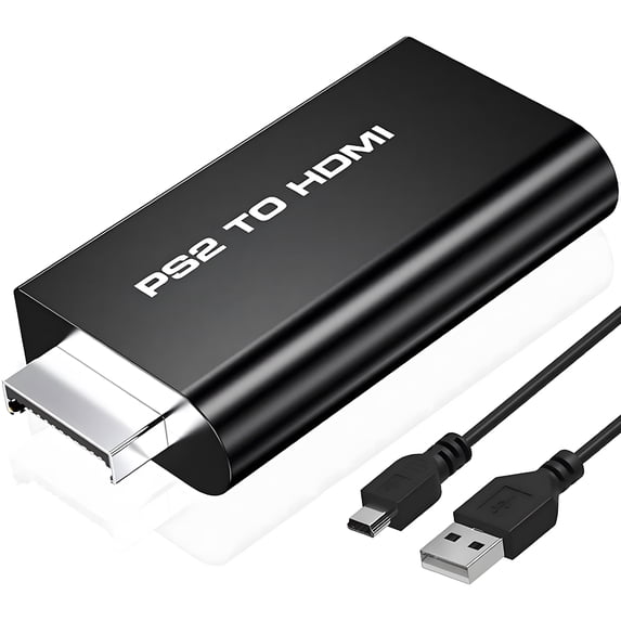 PS2 to HDMI Converter Adapter, with USB Power Cable, Video Converter ...