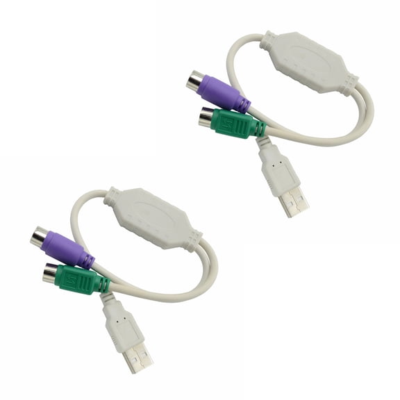 PS2s Adapter USB A Male to 2X PS2s Female Converters for and Keyboards, 23cm Cable Y Adapter for PS2s Devices