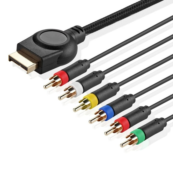 PS2 Component Cable Premium YPbPr Component Video Cable RCA AV for PlayStation 2/3 (PS2/PS3)