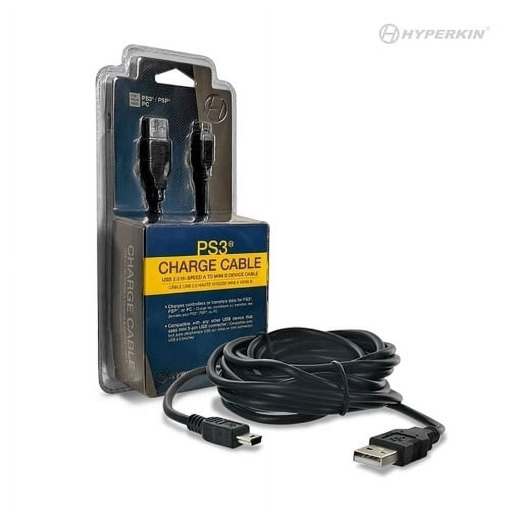 PS3/ PSP/ PC Mini USB Cable 10 Feet- Hyperkin - Walmart.com